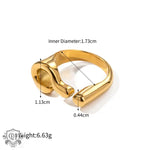 18K gold novel and fashionable irregular-shaped design versatile ring - QH Clothing