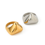 18k gold simple and elegant irregular triangle design versatile ring - QH Clothing