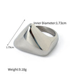 18k gold simple and elegant irregular triangle design versatile ring - QH Clothing