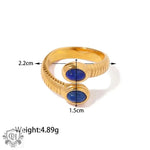 18K Gold Lapis Lazuli Ring - QH Clothing