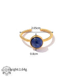 18K Gold Lapis Lazuli Ring - QH Clothing