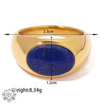 18K Gold Lapis Lazuli Ring - QH Clothing