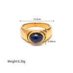 18K Gold Lapis Lazuli Ring - QH Clothing