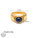 18K Gold Lapis Lazuli Ring - QH Clothing