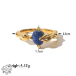 18K Gold Lapis Lazuli Ring - QH Clothing