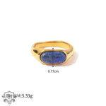 18K Gold Lapis Lazuli Ring - QH Clothing