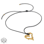 18K Gold Lava Heart Pendant Necklace - QH Clothing