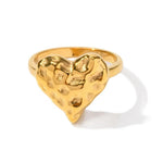 18K Gold Lava Heart Ring - QH Clothing