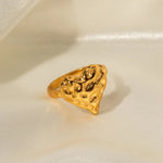 18K Gold Lava Heart Ring - QH Clothing