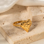 18K Gold Lava Heart Ring - QH Clothing