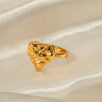 18K Gold Lava Heart Ring - QH Clothing