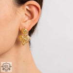 18K Gold Lava Heart Zircon Earrings - QH Clothing