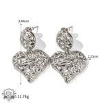 18K Gold Lava Heart Zircon Earrings - QH Clothing