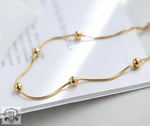 18K Gold Light Beaded Anklet - QH Clothing