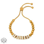 18K Gold Light Diamond Beaded Bracelet - QH Clothing