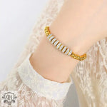 18K Gold Light Diamond Beaded Bracelet - QH Clothing