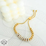 18K Gold Light Diamond Beaded Bracelet - QH Clothing