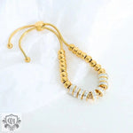 18K Gold Light Diamond Beaded Bracelet - QH Clothing