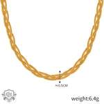 Elegant 18K Gold Light Luxury Fashion Necklace with a Braided Design