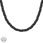 Braided black necklace featuring 18K gold in a light luxury design for modern elegance