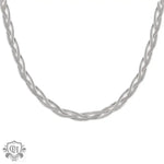 Braided silver necklace from 18K Gold Light Luxury Fashion collection, elegant design