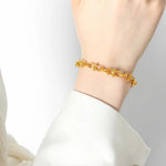 18K Gold Link Chain Bracelet & Necklace - QH Clothing