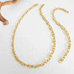 18K Gold Link Chain Bracelet & Necklace - QH Clothing