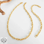 18K Gold Link Chain Bracelet & Necklace - QH Clothing