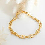 18K Gold Link Chain Bracelet & Necklace - QH Clothing