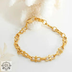 18K Gold Link Chain Bracelet & Necklace - QH Clothing