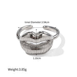 18K gold novel and trendy lip pattern design ring - QH Clothing