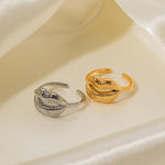 18K gold novel and trendy lip pattern design ring - QH Clothing