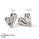 18K Gold Liquid Heart Drop Earrings - QH Clothing