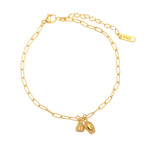 18K gold exquisite and noble lotus design light luxury style anklet - QH Clothing