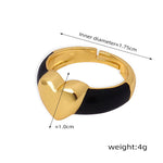 18K gold classic fashionable love design simple style open ring - QH Clothing