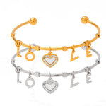 18K Gold Exquisite Fashion LOVE Matching Heart Design Bracelet - QH Clothing