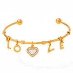 18K Gold Exquisite Fashion LOVE Matching Heart Design Bracelet - QH Clothing