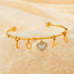 18K Gold Exquisite Fashion LOVE Matching Heart Design Bracelet - QH Clothing