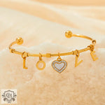 18K Gold Exquisite Fashion LOVE Matching Heart Design Bracelet - QH Clothing