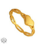 18K Gold Love Heart Hollow Design Ring - QH Clothing