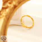 18K Gold Love Heart Hollow Design Ring - QH Clothing