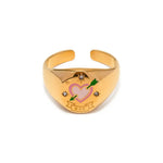 18K Gold Love Open Ring - QH Clothing