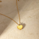 18K gold light luxury fashion love inlaid red agate design pendant necklace - QH Clothing