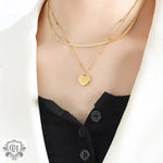 18K Gold "Love You" Heart Pendant Necklace - QH Clothing