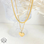 18K Gold "Love You" Heart Pendant Necklace - QH Clothing