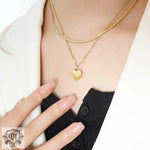 18K Gold "Love You" Heart Pendant Necklace - QH Clothing