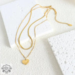 18K Gold "Love You" Heart Pendant Necklace - QH Clothing