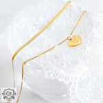 18K Gold "Love You" Heart Pendant Necklace - QH Clothing