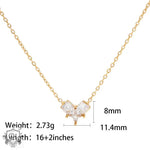 18K Gold Love Zircon Inlay Pendant Necklace - QH Clothing