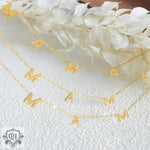 18K Gold "MAMA" Letter Necklace - QH Clothing